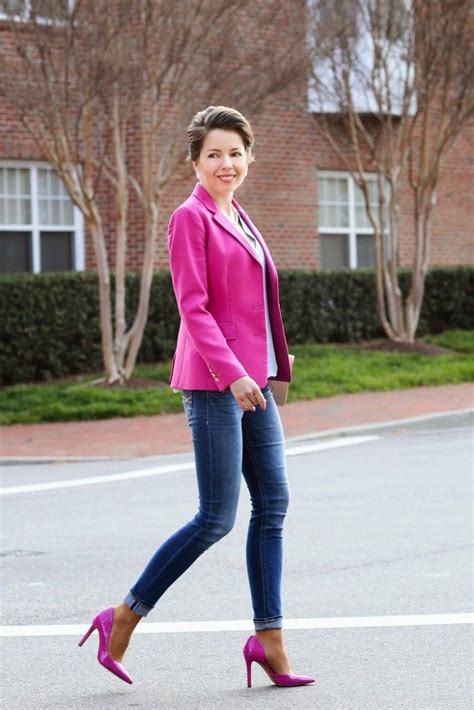 Pink Casual Hampton Roads Light Blue Skinny Jeans Work Wear Women