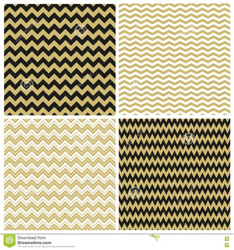 Chevron Seamless Patterns Stock Vector Illustration Of Collection