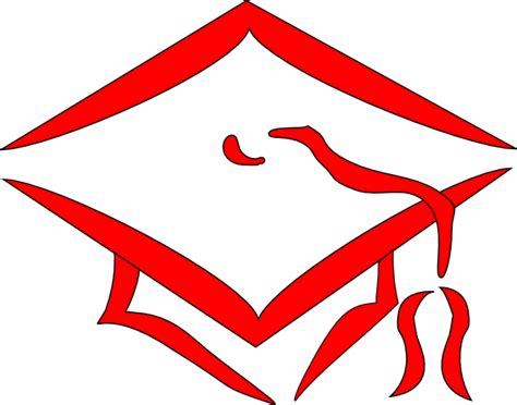 Red Graduation Cap Clip Art At Vector Clip Art Online