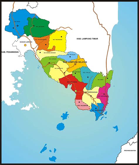 Peta Wilayah Kabupaten Lampung Selatan Blogger Indonesia