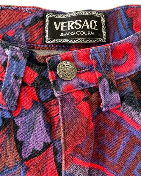 Versace Jeans Couture Baroque Print Jeans Fruit Vintage