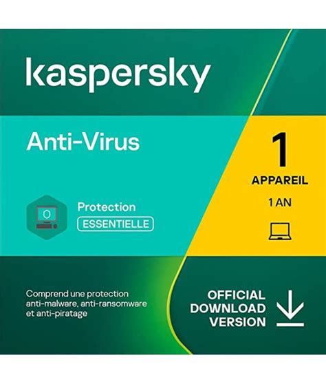 Antivirus Kaspersky 2022 1 Appareil 1 An Windows