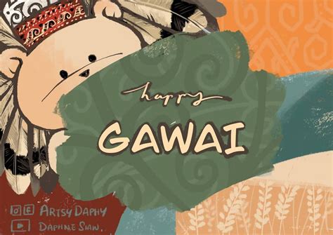 Selamat Hari Gawai Gayu Guru Gerai Nyamai ️🐻🌾 Teddyndaphy Artsy