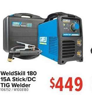 WeldSkill 180 15a Stick Dc Tig Welder Offer At Total Tools