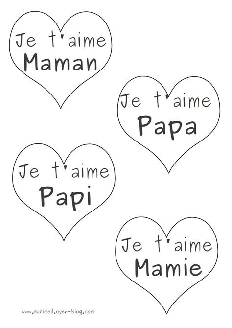 Coloriage De Coeur Mamie Et Papy  30000 ++ collections de pages à