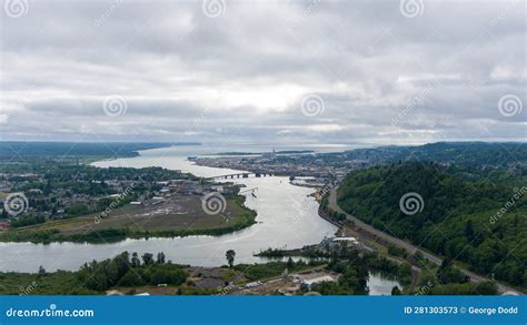 Aerial View Of Aberdeen Washington In June Of 2023 Stock Image Image