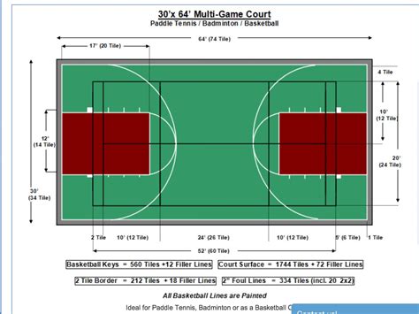 Multi Sports Court Nba Basketball Court Basketball Court Size