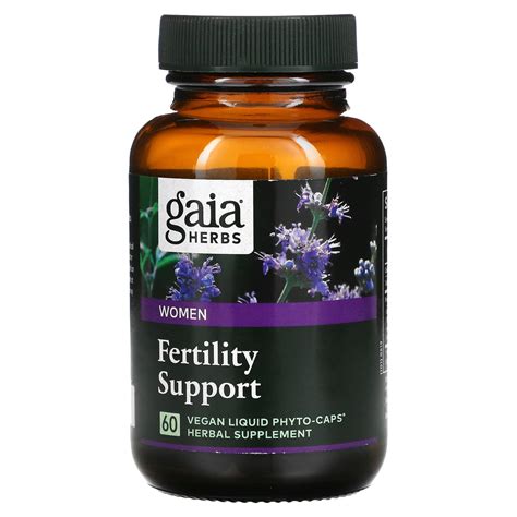 Gaia Herbs Fertility Support For Women 60 Vegan Liquid Phyto Caps