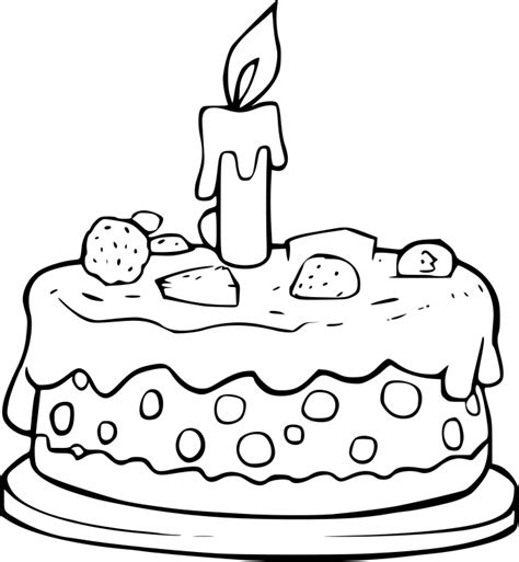 Coloriage de gâteau d'anniversaire à imprimer sur Coloriage DE .com