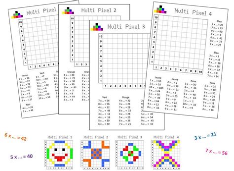 Voici des tables de multiplication rigolotes qui peuvent servir. Multi Pixels permet de manipuler les tables de ...