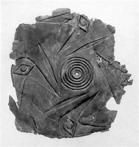 Mississippian Culture Embossed Copper Plate Found At The Spiro Mounds