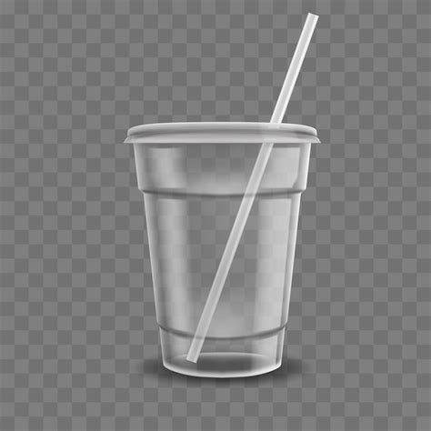 Realistic Plastic Coffee Cup Clear Plastic Cup Mockup For Coffee Ice