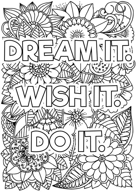 Free Printable Motivational Coloring Pages Many Quote Coloring Pages