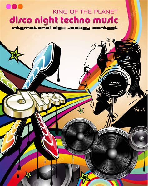 Abstract Music Background For Discoteque Flyers Card Nightclub Disco