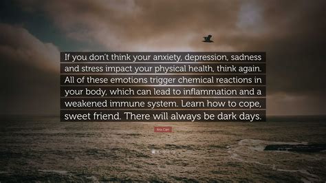 Kris Carr Quote If You Dont Think Your Anxiety Depression Sadness