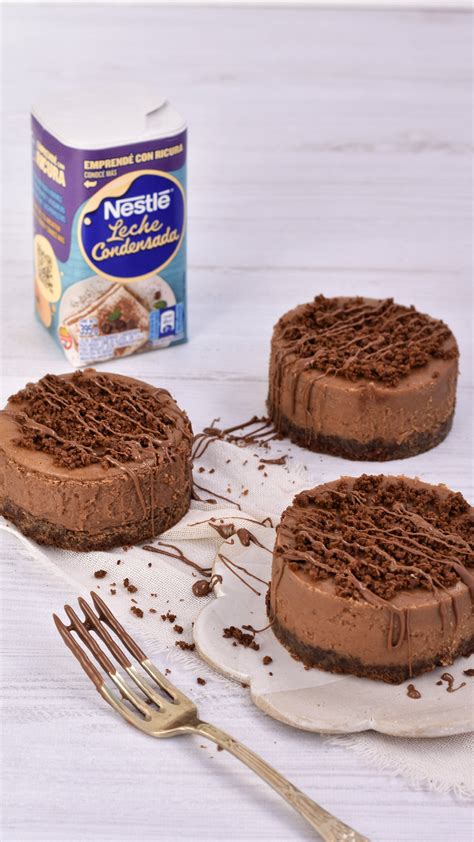 Receta Mini Torta Cheescake De Chocolate Recetas Nestlé