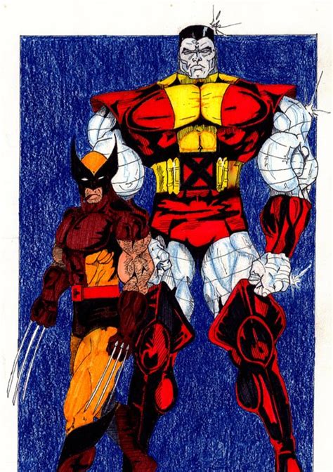 Colossus And Wolverine In Damon Baders Marvel Comic Art Gallery Room
