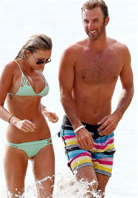 We see them often in the moments after the final putt drops. Paulina Gretzky and Dustin Johnson (With images) | Fashion ...