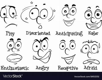 Expressions Facial Words Vector Diffferent Expression Vectors