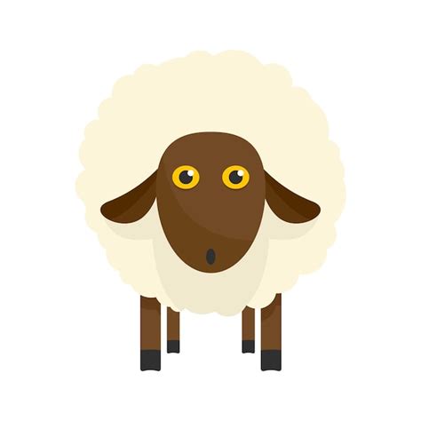 Premium Vector Cute Sheep Icon Flat Illustration Of Cute Sheep Vector