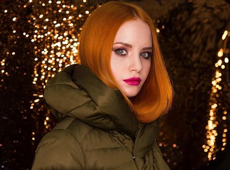 girl red hair makeup russian model beauty portrait people female fashion pikist