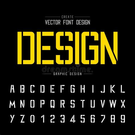 Tech Font And Alphabet Vector Technology Typeface And Letter Number