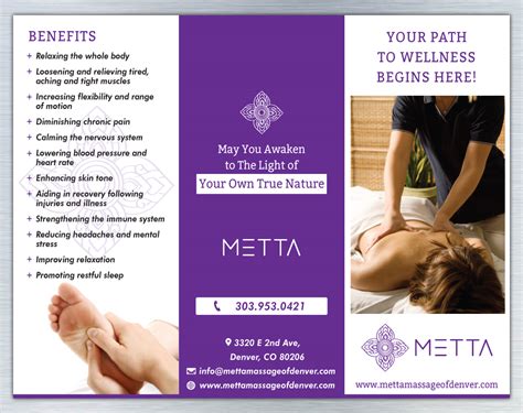 Bold Modern Marketing Brochure Design For Metta Massage Of Denver By Sbss Design 3504874