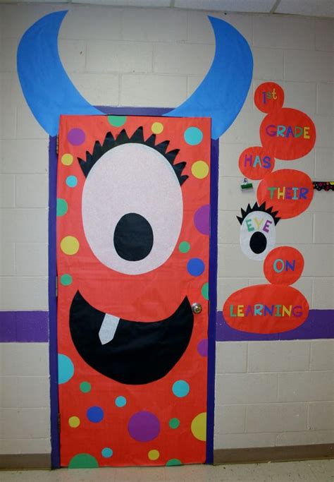 This fun party theme could be used for a boy or girl. 30+ Cute and Fun Halloween Door Decorating Ideas 2017