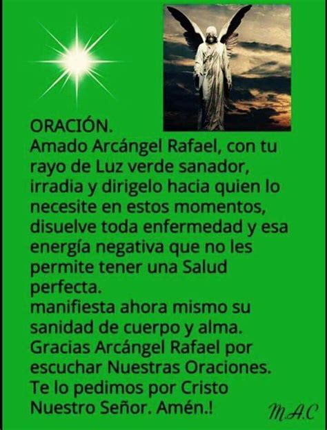 Oracion Al Arcangel San Rafael Por La Salud Rafael El Arcangel