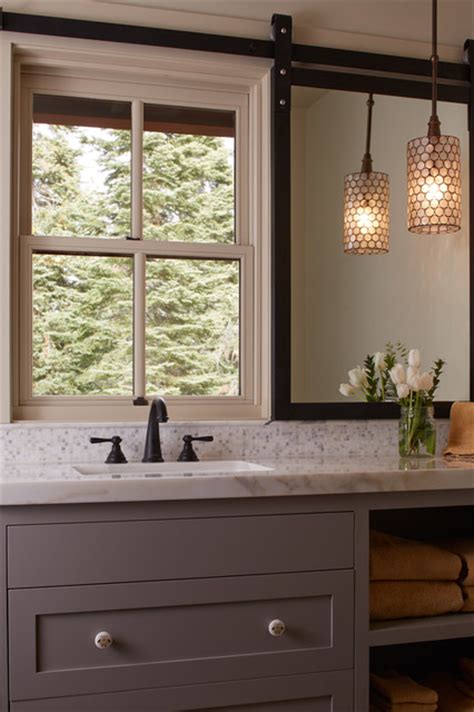 Match these designs to one of our custom cabinet doors for a perfect style combination. Tahoe Modern - Rustic - Bathroom - san francisco - by ...
