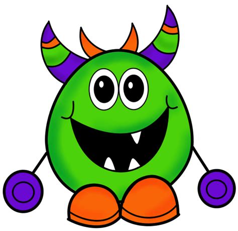 Halloween vector blue and horned. Free Monster Clip Art Pictures - Clipartix