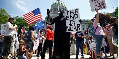 Protesters Rally In Pennsylvania Capital Against Coronavirus
