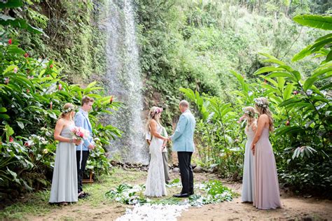 Kalihiwai Falls Wedding Alii Kauai Weddings