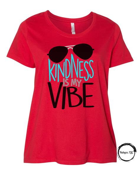 Kindness Is My Vibe Scoop Neck T Shirt In Sizing From Ladies Small