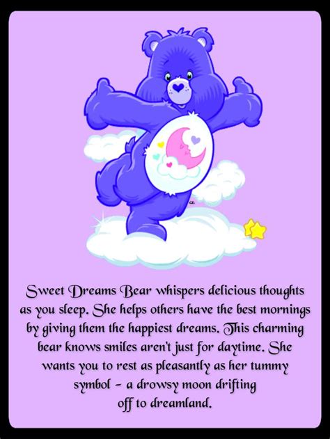 Sweet Dreams Bear Whispers Delicious Thoughts As You Sleep She Helps