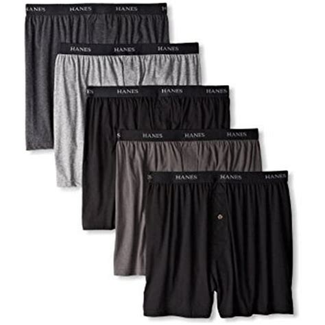 Hanes Mens Ultimate Comfortsoft Knit Boxer 5 Pack