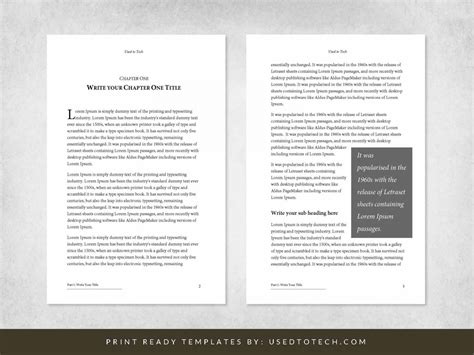 Professional-looking book template for Word, free - Used to Tech