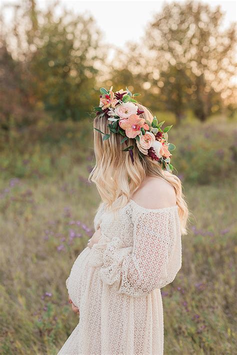 Flower Crown Maternity Photos Wedding And Party Ideas 100 Layer Cake