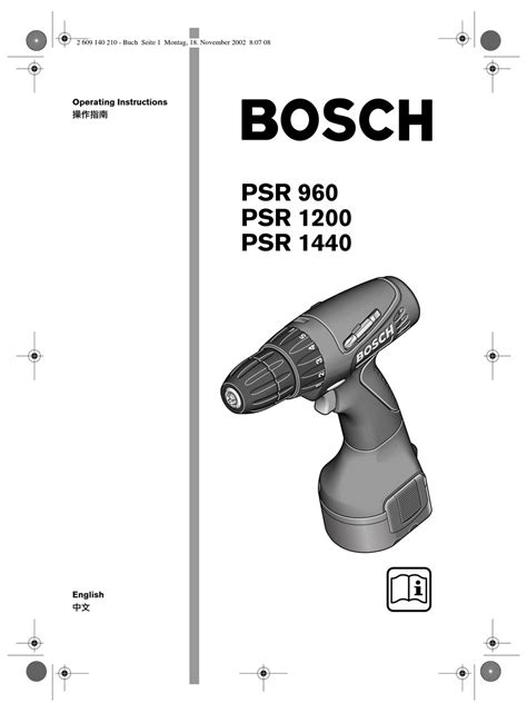 Bosch Psr 960 Operating Instructions Manual Pdf Download Manualslib