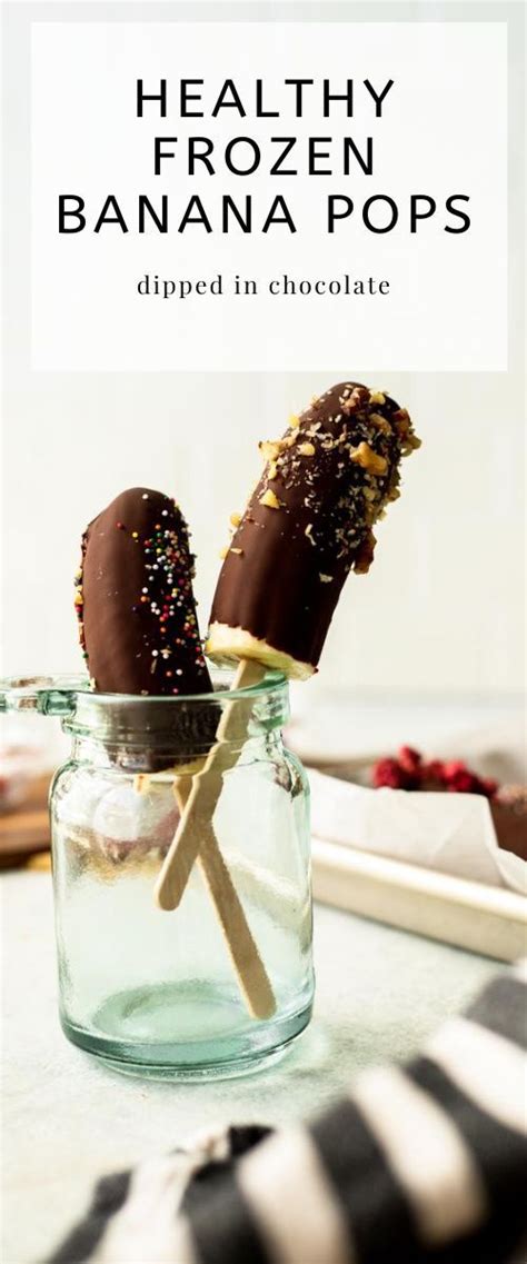 healthy frozen banana pops dipped in chocolate recipe frozen banana pops healthy dessert