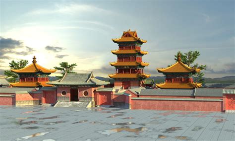 3d Ancient China Palace Turbosquid 1311734
