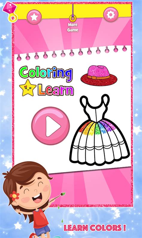 Glitter Dress Coloring And Drawing For Android Download