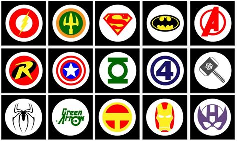 Super Hero Wall Posters Beccabug Blog Superhero Symbols Hero Logo