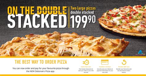 Visit their restaurants or website for more details. On the Double Stacked Promotion @ Debonairs • Kimberley PORTAL