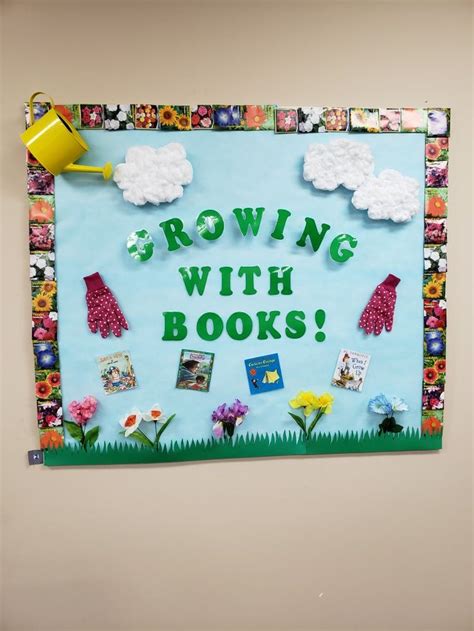 Reading Bulletin Board Growing With Books Book Bulletin Board
