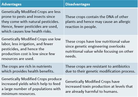 Genetically Modified Crops Advantages And Disadvantages Advantages