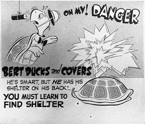 You must remember to duck and cover. US pupils wore dog tags to ID their bodies during Cold War ...