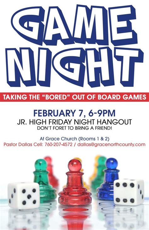 Game Night Flyer Board Games Pinterest Night Flyers