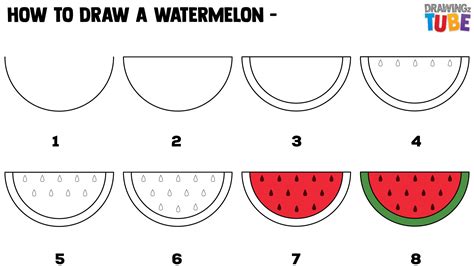 Watermelon Drawing Step By Step ~ Emphasis Drawings Drawing Examples Leitrisner