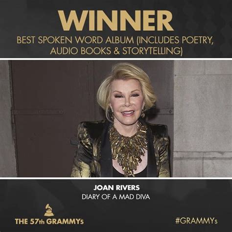 joan rivers wins grammy for best spoken word album for diary of a mad diva